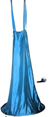 Vintage 1950’s Turquoise Taffeta Wired Hoop Slip Skirt, 40″ Long, 27″ Waist