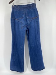 Vtg 70s N’est Ce Pas?STAR BUTT Jeans Bell Bottom Belted Denim Disco 28×32 W/belt