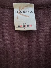 Vintage French Kasha de Rodier Brown Wool Vest Womens Size M Grandpa Western