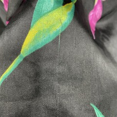 VTG Winlar kaftan dress in a black, pink, and green floral print One Size Mumu
