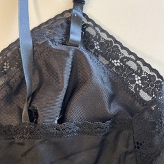 Vintage Vanity Fair Full Slip Size 34 22”/40 Black W/ Lace Made In USA