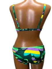 Vtg 60’s 70’s MOD Swimsuit Bikini Accentuette 2Kini Push Up Bra Fully Lined