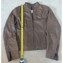 VTG Wilsons Leather Maxima Jacket Women’s Size Medium Brown Bomber Coat 90s GUC