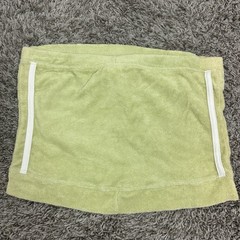 Vintage Y2k Terry Cloth Tube Top Womens Large Crop Side Stripes Preppy Green NWT