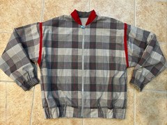 VTG Marcia Zipper 100% Cotton Reversible Jacket Elastic Waist Size Large EUC