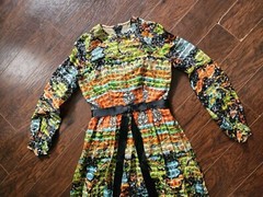 Vintage 1960s Sequin on Silk Kiki Hart East Meets West Dragon Dress Gown S