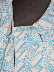 VTG 1971 Mod/GoGo Handmade By Sandy Bob’s Trench Coat W/ Blue Satin Lining Sz M