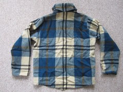 LL Bean / Woolrich Wool Flannel Skipper Pullover Jacket Shirt Vtg. Script Label