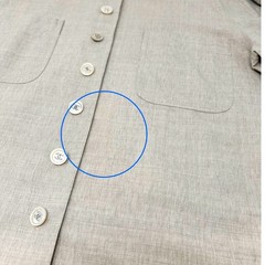 CHANEL Vintage CC Logo Button Up Shirt Blouse Top Beige Front Pocket Wool