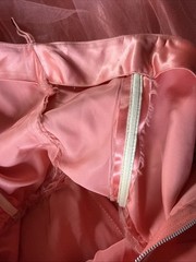 Vintage 1940s Pink Satin Net Sequin Original Harlene Design Ballgown Gown Dress