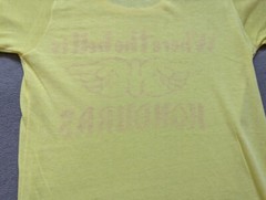 Lancer Vintage 70s 80s where the hell is Honduras yellow shirt womens size 36