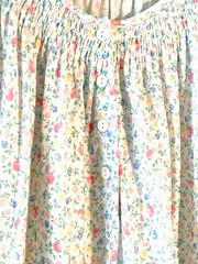 Vintage Gilligan O’ Malley Bright White & Pastel Summer Floral Nightgown Size S.