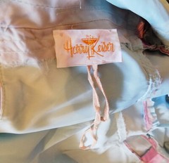 Vintage 60s Blue & Lavender Chiffon Covered Long Party Dress Harry Keiser B36
