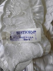 New! Bestform Hi-Cut Panties Wide Lace 100% Polyester White Size 6 Silky Soft