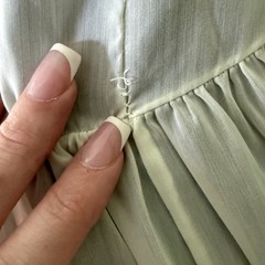 Vtg 50s Two Piece Knee Length Nightgown Robe Peignoir Set Light Green Lace Large