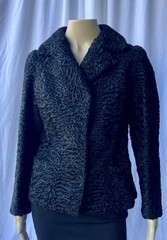 Vintage 1950’s Swakara Genuine South-West African Black Karakul Lamb Fur Coat