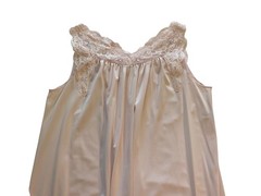 Vintage Shadow Line Women Petite S Pink Matching Nightgown Robe Set Lace Lounge