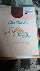 NICE TOUCH Vintage OFF-BLACK Nylon PANTYHOSE-Size FULL FIGURE TALL – 1980’s