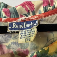 Vintage rene derhy, S, floral print women’s dress