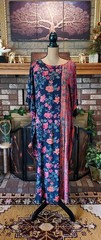 Vintage Adini 70’s Maxi Caftan Boho Dress Pockets Free Size