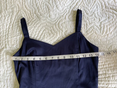 Vintage Y2K Cue size AU 8 XS Midnight Blue Satin Slip Dress Made in Australia