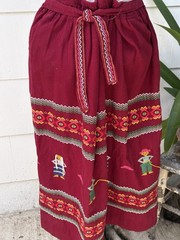 Vtg HandWoven Embroidered Guatemalan Mayan Fiesta Skirt Sz M Folk Boho Artisan