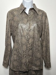 Y2K Harve Benard Snakeskin High Waist Pant Set 2pc XS/S Cocktail Party Night Out