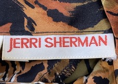 Vtg Jerri Sherman 100% Silk 8 Top Blouse