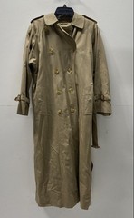 Vintage 90s Burberrys Women’s Tan Double Breasted Trench Coat Wool Liner