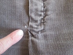 Vintage Sears Fashion JTF Fit Pants 6 24×28 Corduroy Brown Straight Leg Hippy