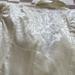 Vintage 1980s Betsy’s Things cream ivory satin blazer single button XS