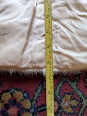 Vintage Mink Fur Stole Wrap Shawl Bolero Cover Up Shrug Cream White Wedding