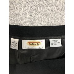 VTG Talbots Pants Womens 10 (29×28) Black Wool Made in USA Lined Dress