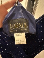 Vintage Loralie Prom Dress Size-16 Blue