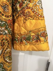 Vintage 70s Penneys Loungewear Paisley Hostess Gown Quilted House Coat Robe Maxi