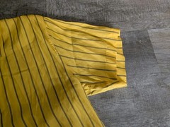 Vtg Mondi Women’s Shirt Pullover Button Back Loop Collar Striped W Germany 36