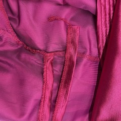 Vtg 1960’s Fuchsia Pink DiCarlo California Hollywood Glam Lingerie Robe 56″ Long