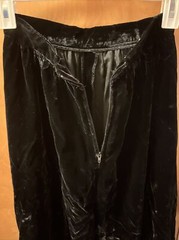Vintage 70s College Town Long Black Velvet Skirt 23 Inch Waist Goth Hipster 90’s