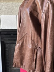 Vintage Jacket Reversible Soft Brown Leather & Suede On Other
