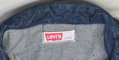 LEVIS WOMENS BLUE JEAN DENIM JACKET LARGE BIG E VINTAGE 100% COTTON EPAULET