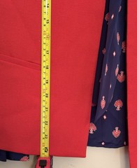 Vintage Michelle Stuart Red/Navy Blazer Set w/ Top & 2 Skirts. Sz 8 Petite