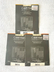 New Vtg 90s Calvin Klein Collection Ivory Pantyhose Sz C Hosiery Sheer to Waist