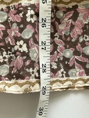 Vintage 70s/80s Floral Striped Tiered Prairie Cottage Midi Skirt