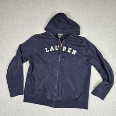 Lauren Jeans Co. Ralph Lauren Women’s Navy Full Zip Hoodie Sweatshirt Size L