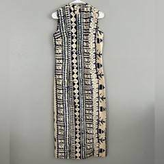 Vintage Serbin of Florida Muriel Ryan Tribal Batik Maxi Sheath Dress Size S