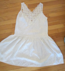 Vintage Ivory Lace Floral Pattern Nightgown Large Erika Taylor