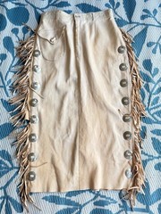 Vintage 90’s Ralph Lauren Buckskin Skirt Fits like 4 – collectors item!!!