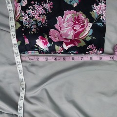 Vintage Y2K Avon Black Floral Cottagecore Goth 2 Piece PJ Set L