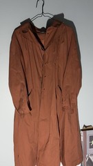 O-Kay Fashions Brown Coat Size 16 Cotton Polyester Nylon Vintage Style
