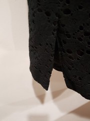 Vintage 1950s Norman Original Black Lace Overlay Cocktail Dress Approx Size 10